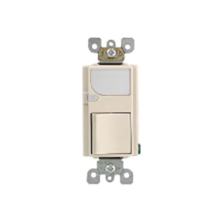 LEVITON Combination Device Switch 15A 120V Decora Sw And Guidelt Lt Almond 6526-T
